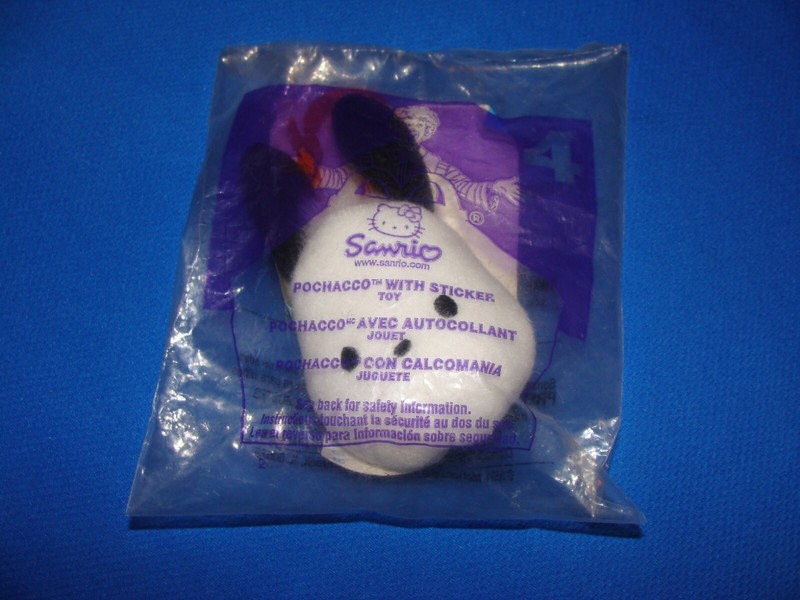 Vintage McDonalds Sanrio Pochacco with Sticker Meal Toy 2007 Used