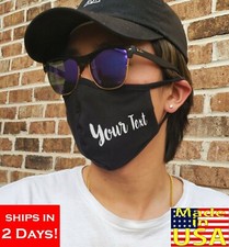 Custom Text/Logo Washable cotton face mask Reusable Cotton Unisex Made in USA