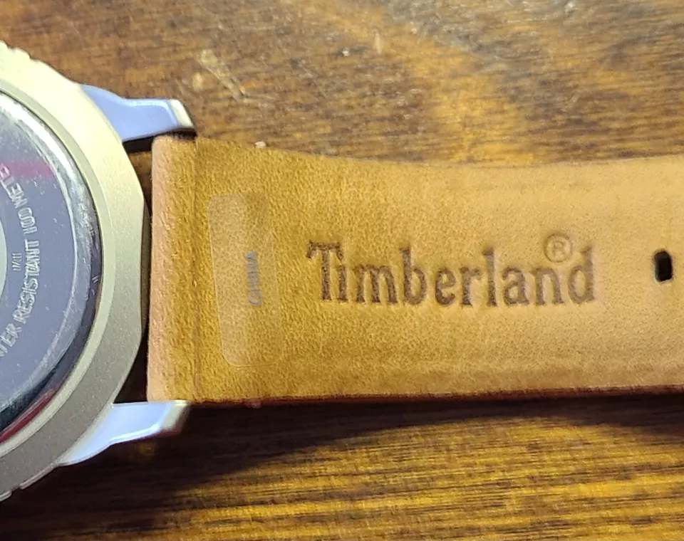 Jewelry, Watch, Timberland Unisex Wrist Watch, Leather Tan Suede Band - Image 2 of 4