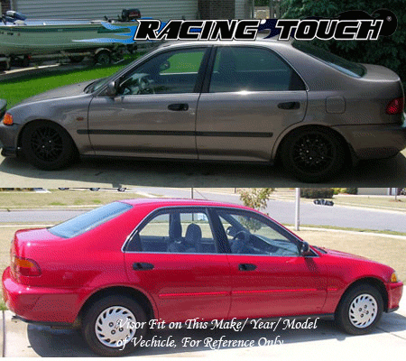 Rain Guards Sun Visor Deflector & Sunroof 5pcs For 92-95-Honda Civic 4Door Sedan - Bild 7 von 7