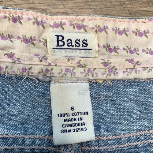 Bass Women's Denim Cotton Mini Jean Skirt sz 6 - Picture 4 of 5