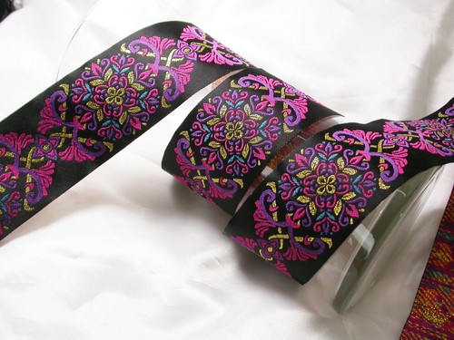 Regal Plume Jacquard Ribbon 2" (50mm) 6 color options 3 Yards & up - Picture 9 of 12