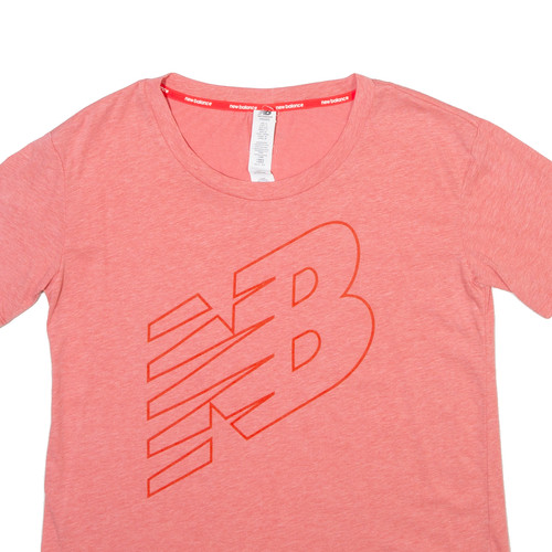 NEW BALANCE Womens T-Shirt Pink S - Picture 2 of 6