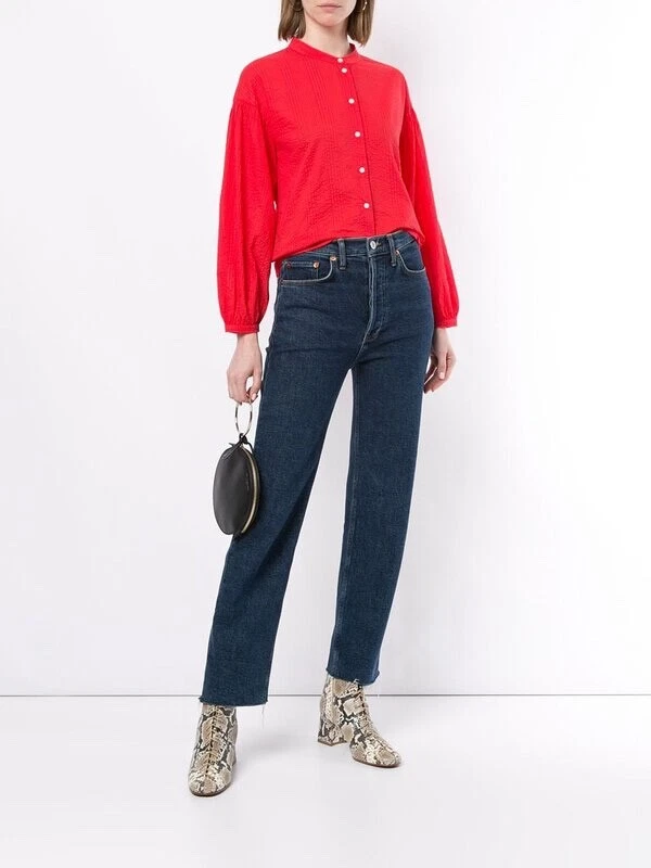 M.I.H JEANS RED ROUND NECK LONG SLEEVED SHIRT SIZE S eBay