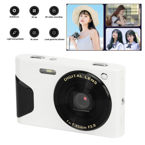 Photography Digital Camera 650mAh 30MP 2.7 In LCD Screen 8X Digital Zoom Dig ESY - Picture 1 of 12