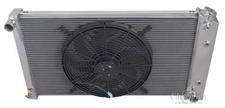 4 Row Aluminum Champion Radiator 26 Core W 16 Fan For 1965 - 1986 Pontiac