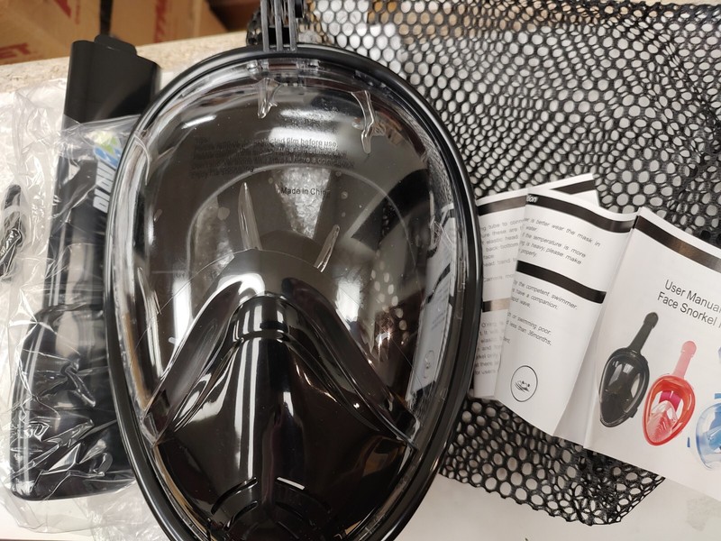 Free Breath Revolutionary Full Dry Snorkeling Mask Anti-Fog Free Breathing L-XL