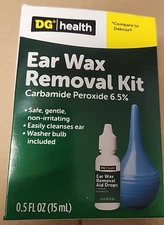 Earwax Removal Kit, Includes Drops and Ear Syringe Bulb, 0.5 Oz by DG Health