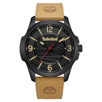 Timberland Men's Analog Watch With Tan Leather Band TDWGA9009302