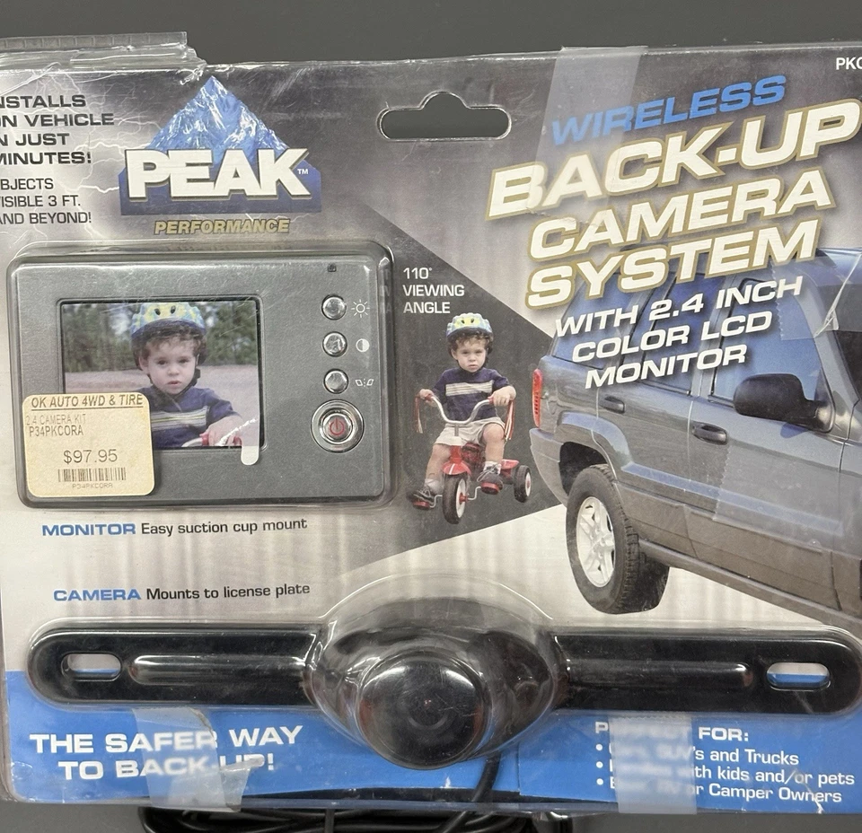 Peak Performance Wireless Back-Up Camera #PKC0RA w 2.4" Color Monitor Open Box - Image 4 of 4