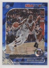 2019-20 Panini NBA Hoops Premium Stock Blue Cracked Ice Prizm Marial Shayok 4a0
