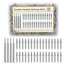 400 Pcs Double Headed Skirting Nails with 4 Pcs Fixing Sleeve Tools - Invisible