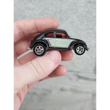 Hot Wheels Volkswagen Beetle Black Mint Green 1988 Mattel Diecast 1:64 VW Bug