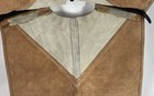Vintage 70s Western Suede Leather Fringe Vest Tan Gray Horse Horseshoe — photo 4