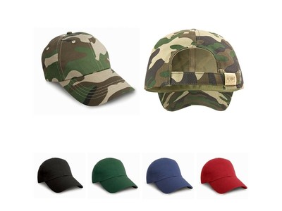 RESULT Kappe 6-Panel-Cap Heavy Cotton Drill Flaches Profil Mütze RC010X NEU
