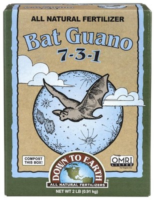 Down To Earth All Natural Fertilizers Organic Bat Guano - High Nitrogen 2 lb
