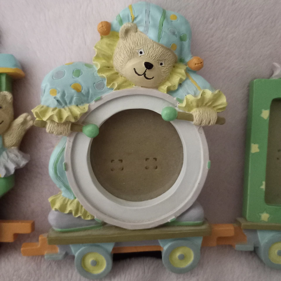 Conjunto de marcos de fotos de tren para bebés años 90 sin caja Foto 3 de 4