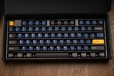 Keychron Double Shot PBT Cherry Keycaps, Full set, Royal, Dark Blue/Black/Golden