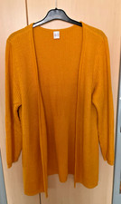 Damen Strickjacke * Cardigan offen * senfgelb...