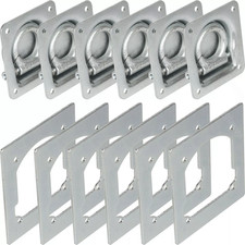 6 Pack Truck Trailer D-ring 6000 Lb. Capacity Anchor Tie Down Recessed D-rings