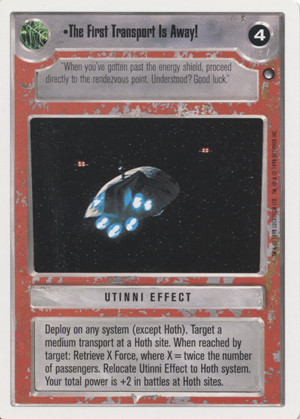 The First Transport Is Away! [White Border] Heavily Played SWCCG: Hoth White Bor