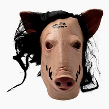 Tobin Bell Signed Billy Mask SAW Pig Jigsaw Trick or Treat Autograph Beckett 273