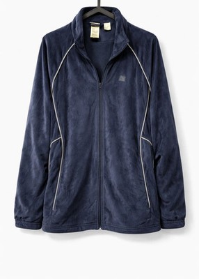 Reebok RBK Full-Zip Velour Track Jacket Navy Blue 3XL   New w/ Tag Vintage