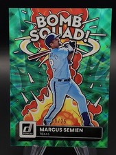 2022 DONRUSS MARCUS SEMIEN BOMB SQUAD! GREEN /25 SP Texas #BS-4