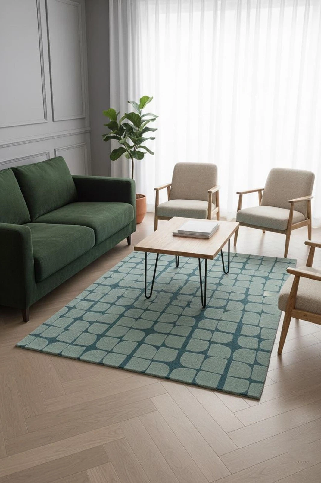 Hand Tufted Modern Home Decor Floor Area Rug | Luxury Hand Tufted Carpet