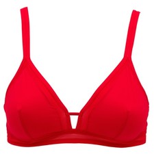 All. You. LIVELY Women's Mesh Trim Bralette Tomato Red - Small
