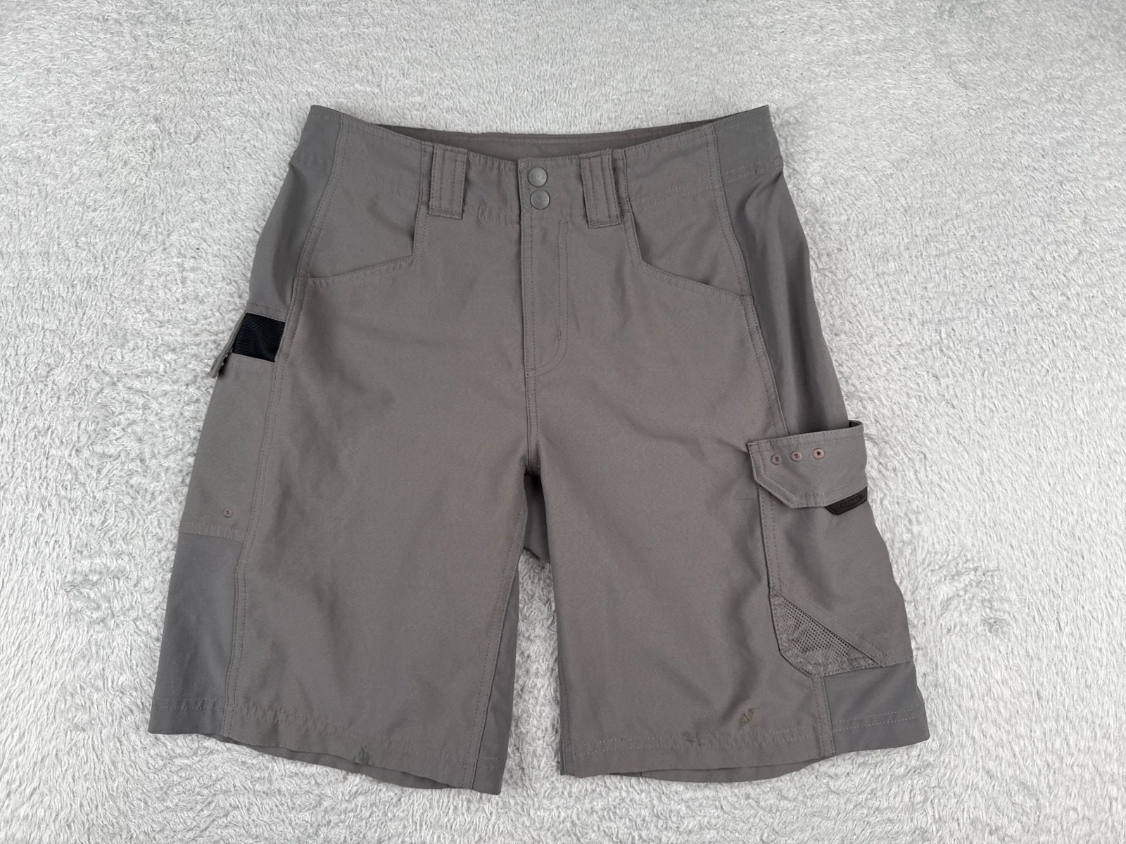 Columbia Shorts Mens 30 Gray PFG Nylon Cargo Fishing Boating Kayak 30x10