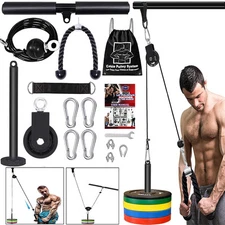 Weight Cable Pulley System Gym Professional Home Gym Equipment Upgraded Fitne...