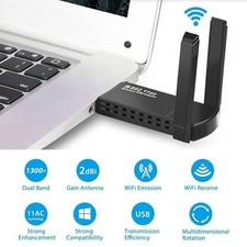 USB 3.0 Wireless WIFI Adapter 1300Mbps Long Range Dongle Dual Band 5Ghz Network