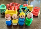 Vintage 1980s Fisher-Price Little People Play Family Nursery Set #761 Complete