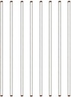 Science Glass Stick 12" Length Stir Rod with Both Ends Round 8pcs