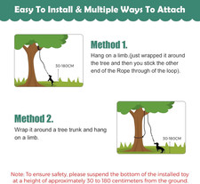 Dog Outdoor Bungee Hanging Toy, Tether Tug of War Toys for Medium to Large Do...