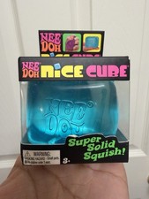 Nee Doh Nice Cube Super Solid Squish Blue Brand New/Factory Sealed Stress Toy