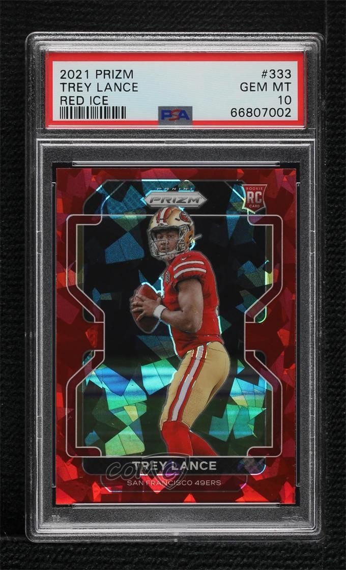 2021 Panini Prizm Red Ice Trey Lance #333 PSA 10 GEM MT Rookie RC 2l4