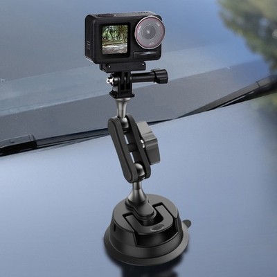 Camera Suction Cup Mount with Ball Head Arm 360 Degree Car Mount for Windshield