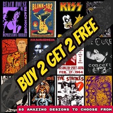 Vintage Retro Rock Band Music Concert Posters Prints Wall Art Home Decor Gifts