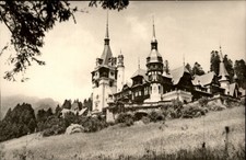 RPPC Peles Castle Sinaia Romania vintage postcard p970