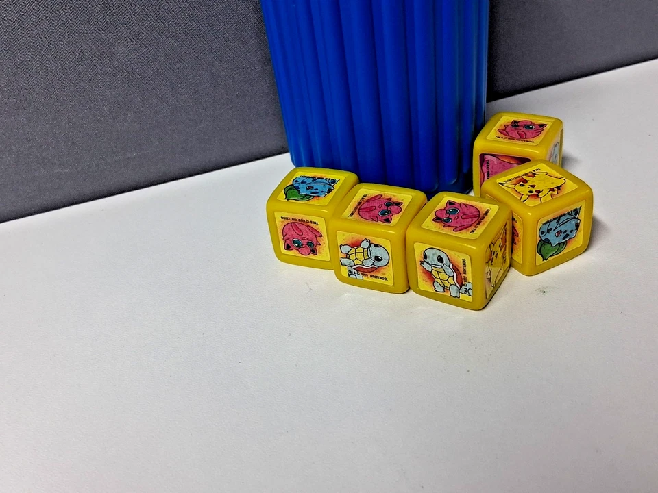 1999 Pokemon Yahtzee Jr. Milton Bradley - Replacement DICE and Cup Only - Image 3 of 4