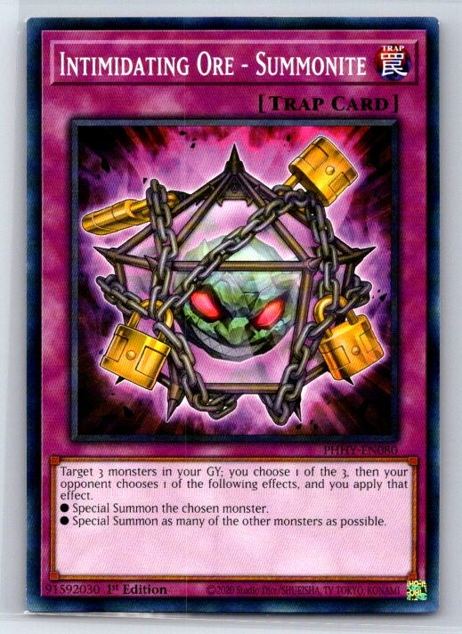 Intimidating Ore - Summonite PHHY-EN080 Photon Hypernova Yu-Gi-Oh 1st Edition
