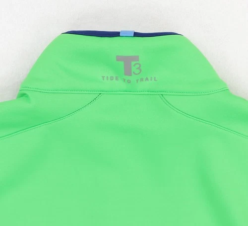 Southern Tide Full Zip Performance Vest Men Medium Neon Green Golf Tide to Trail image 3