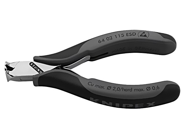 64 02 115 ESD pinza pretagliatrice, per taglio, precisione ESD 115mm KNIPEX