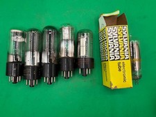Lot of 6 Vintage Vacuum Tubes Zenith Sylvania Mixed Radio TV Tubes RE