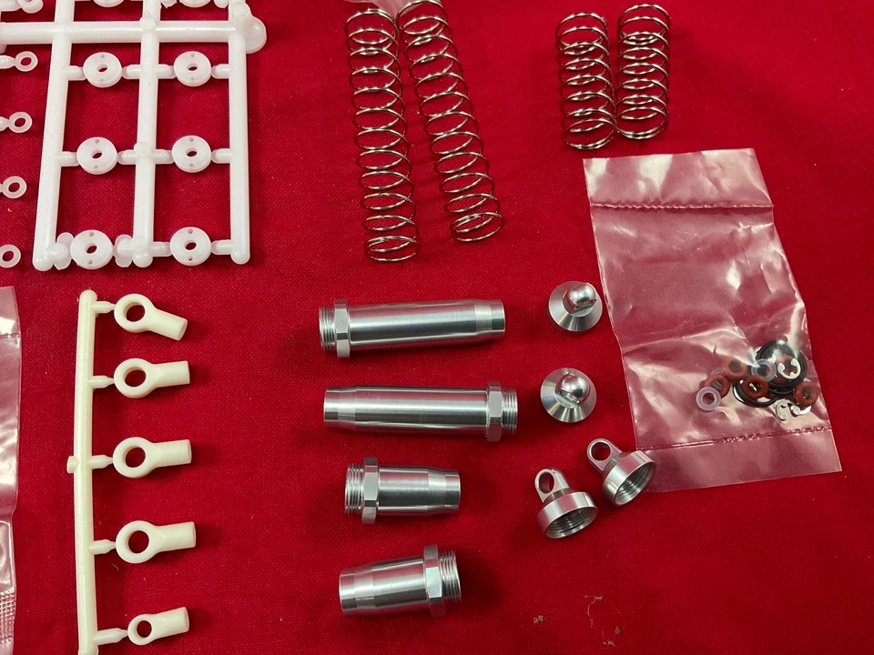 TEAM ASSOCIATED RC10cc CLEAR SILVER Shock Absorber Set shocks FRONT REAR RC10 - Image 2 of 4