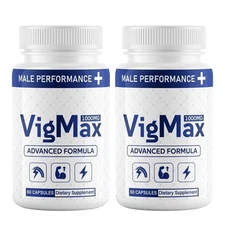 (2 Pack) VigMax Pills for Men, Vig Max Natural Booster Support For Male Health