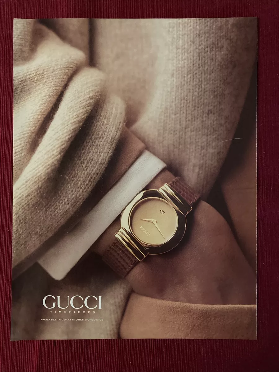 Gucci Timepieces watch 1991 Print Ad - Great to Frame!