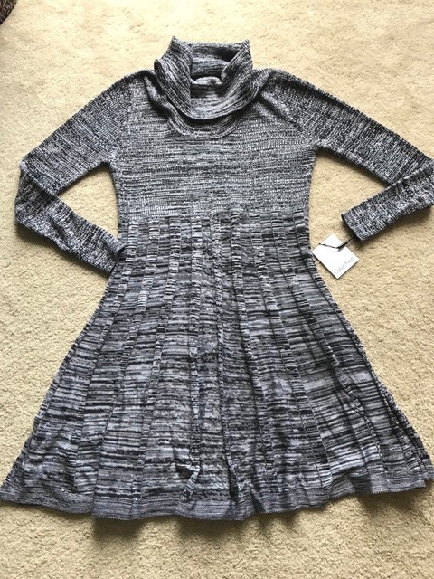 calvin klein black sweater dress